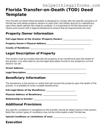 Blank  Transfer-on-Death Deed Form for Florida