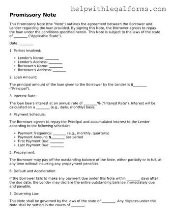 Legal Promissory Note Form