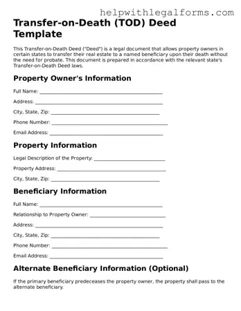 Legal Transfer-on-Death Deed Form